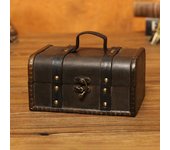 Organizador de madera, suministros decorativos Retro, cofre del tesoro pirata Vintage de madera para fotografía 1