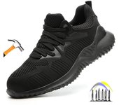 Zapatos de seguridad para el trabajo botas de trabajo para mujer zapatos de trabajo con punta de acero zapatos de seguridad transpirables zapatos de trabajo ligeros con punta de acero 36