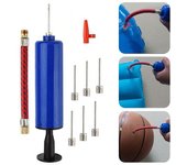 10 unids/pack bomba de aire manual de inflado rápido con adaptador de aguja para deportes al aire libre