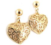Les Trésors De Lily [B9431] - Boucles Plaqué Or 'Love Filigrane' oro