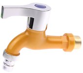 Grifo de agua para balcón y jardín, rosca macho de 1/2 , grifo para lavadora, montaje en pared, conector rápido de manguera de agua de plástico verde