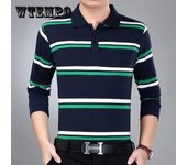 Camiseta de manga larga para hombre de primavera y otoño Camisa de fondo holgado de talla grande para hombre Ropa informal Polos para personas de mediana edad y ancianos XXXL