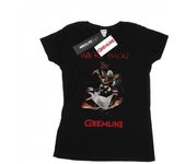 Gremlins Camiseta de algodón con póster desgastado Spike para mujer/señoras L negro
