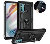 Para Motorola Moto G40 Fusion funda armadura robusta a prueba de golpes funda de teléfono para Moto G31 G41 G51 G71 5G cubierta trasera con soporte de anillo magnético For Moto G31 oro
