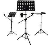 LUCKY TREE música satisface diferentes necesidades 3 en 1 con soporte de música para micrófono y soporte de transmisión en vivo para teléfono móvil soporte multifuncional, plegable,