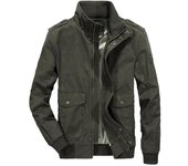 Chaqueta de cuello alto para hombre, nueva chaqueta corta de otoño e invierno, informal, de terciopelo grueso y térmica. M