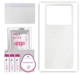apgo Protective Skin Sticker for the back compatible with HTC U23, Wrap Film, Foil, Vinyl - Pattern Matte Transparent