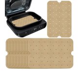 50 unids/set freidora de aire, papel para hornear, tapete antiadherente, herramientas para hornear en la cocina, tarta de queso, bandeja desechable para hornear para microondas y barbacoa blanco