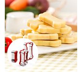 3 cortadores de galletas de acero inoxidable con forma de hueso de perro, molde para cortar pasteles, herramienta multifunción para hornear en casa, cocina y panadería. 1 Set