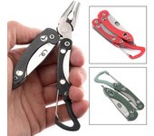 Alicates de bolsillo plegables tácticos portátiles multifunción 9 en 1 para supervivencia al aire libre, herramientas manuales para acampar, kit de viaje rojo