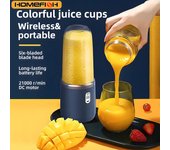 Licuadora portátil de 400 ml, exprimidor eléctrico de frutas, carga USB, para limón y naranja, 2 tazas