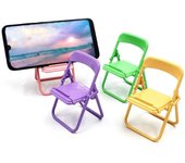 Soporte plegable para teléfono móvil, bonito y creativo, ideal como minisilla de escritorio, ideal como adorno decorativo. amarillo