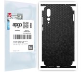 Adhesivo protector de piel apgo para la parte posterior y los laterales compatible con Huawei P20 Pro, película envolvente completa, lámina, vinilo - Patrón de panal negro