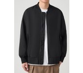 Jersey de béisbol a la moda para hombre, abrigo de algodón liso, nueva chaqueta de abrigo de algodón para hombre de manga larga para otoño e invierno M negro