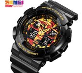 Reloj deportivo SKMEI para hombre resistente al agua textura elegante reloj despertador temporizador reloj Digital 1832 negro