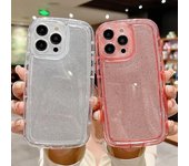 Preciosa funda ovalada con purpurina y jabón para iPhone 13, 14, 12, 11 Pro Max, Xs, Xr, X, 7, 8, 14 Plus, 6s, Se 2020, 2022, funda trasera de silicona suave con airbag For iPhone 6 or 6S rojo
