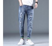 Primavera nuevos pantalones vaqueros elásticos para hombres pantalones vaqueros ajustados para hombres pantalones largos coreanos para hombres 28