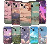 Funda de teléfono con paisaje al atardecer para iPhone Samsung Galaxy Redmi Xiaomi Oppo OnePlus Note SA 7 8 9 10 11 12 13 14 20 21 22 23 53 54 Pro Max Plus Ultra iPhone 6 or 6S