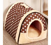 Tienda de campaña para perros, caseta blanda para perros, cama para perros, cama portátil desmontable para interiores, caseta para perros pequeños, medianos y grandes, cueva para cachorros y gatos S
