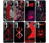 Funda de silicona con diseño de Anime Berserk Guts para Xiaomi Redmi Note 11, 10, 9, 8 Pro, 11T, 10T, 10S, 9S, 8T, 9, 9A, 9C, 9T, color negro Redmi 8