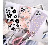 Funda de flores para Xiaomi Mi Redmi Note 10 5 7 9 9a 9C 8 8T 9S Poco M3 F3 X3 NFC 11 11T 10T 9T Pro 10S A3 Lite Funda blanda con cordón Redmi 9a