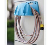 Soporte para manguera de jardín, soporte resistente para manguera de pared, colgador de manguera de pared, soporte para manguera de agua, soporte de almacenamiento para manguera de jardín 1pcs azul