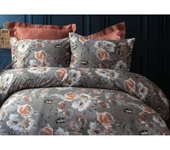 Parure de couette réversible  100% Satin de coton Peigné  / 82 fils /cm² - Shady