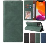 Funda tipo billetera de cuero con tapa para Iphone 12 Pro Max 12 Mini 11 Pro Max Se 2020 X Xs Xr Xs Max 8 Plus 7 Plus 6 /6s Plus, funda a prueba de caídas iPhone 6 verde