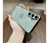 Funda protectora ultrafina de piel de oveja con diseño de hoja de arce para Samsung A55 A15/A34/A52/A13/M12 - Todo incluido. Samsung A52 4G/5G