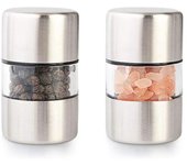 Mini molinillo portátil de acero inoxidable, molinillo de sal y pimienta manual para hierbas, pimienta, especias, sal rosa, utensilio de cocina para moler
