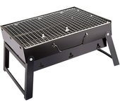 Barbacoa de carbón Grill Extérieur Camping pique-nique Portátil Pliant Classic acero inoxidable negro