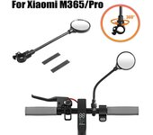 Espejos retrovisores universales para patinete largo, espejos retrovisores de 360 ​​° para patinete eléctrico Xiaomi m365, manguera flexible, espejo retrovisor ajustable negro
