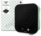Calentador de cocina eléctrico de sobremesa Dretec para una sola persona, pequeño, con temporizador, 900 W, para acampar, compacto, portátil, elegante, color verde Piccolist verde
