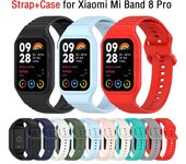 Funda de silicona + correa para reloj inteligente Xiaomi Mi Band 8 Pro, repuesto de pulsera deportiva para Mi Band 8Pro Mi Band 8 Pro rojo