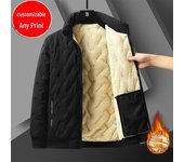 Chaqueta corta de invierno de piel de cordero para hombre: abrigo informal de negocios, cálido y resistente al viento. 2XL negro
