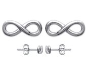 Les Trésors De Lily [M7285] - Boucles Argent 'Infini' argenté (rhodié) - 10x4 mm plata