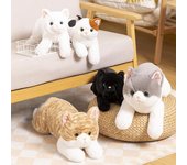 Peluche de gato pequeño para el hogar, sofá, coche, decoración, almohada de compañía para niños, regalo, muñeco de gato de simulación 70cm