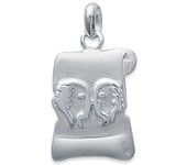 Les Trésors De Lily [I9061] - Pendentif Argent 'Gémeaux' argenté - 13x15 mm plata