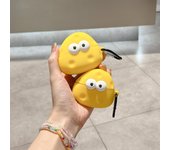 Funda para Airpods Pro de segunda generación, diseño de queso amarillo con ojos grandes y dibujos animados en 3D, funda de silicona para auriculares para niños. airpods pro 2 2022
