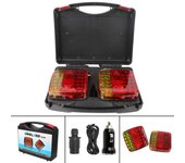Luz trasera magnética de 12V/24V para remolque, lámpara de freno de señal de advertencia para caravana, caravana, camión, camión, luz trasera LED inalámbrica 12-24V