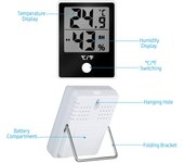 2 uds termómetro higrómetro interior LCD termohigrómetro Digital estación meteorológica temperatura y