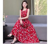 Vestido largo casual para mujer delgado sin mangas elegante vestido de talla grande verano XL