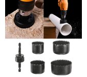 Kit de 5 piezas de sierra perforadora para madera, taladro eléctrico, cortador de agujeros, kit de sierra perforadora para carpintería, para madera, PVC, plástico, paneles de yeso