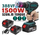 Taladro de impacto eléctrico inalámbrico 3 en 1 de 13mm, destornillador, herramienta eléctrica recargable, taladro de hielo de 25 + 3 Torques Only machine