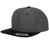 Yupoong Flexfit Gorra snapback unisex de cambray y gamuza One Size beige/azul