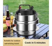 Cocina de Inducción de Gas de 1,6l, Mini olla a presión Universal de acero inoxidable, olla para sopa, arroz, sartén multifuncional para estofado doméstico 1.6L