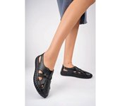 Zapatos casuales de verano de cuero genuino para mujer 36