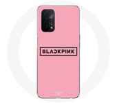 Coque pour Oppo A74 5G Blackpink Groupe de K-pop Logo Fond Rose