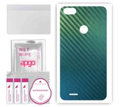 apgo Protective Skin Sticker for the back compatible with Tecno F2, Wrap Film, Foil, Vinyl - Pattern Carbon Chameleon CAKA1