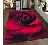 Alfombra con flores de rosas rojas, alfombras para el suelo del Día de San Valentín, alfombra con estampado de rosas, alfombra grande, alfombras con rosas azules para sala de estar 40cm x 60cm